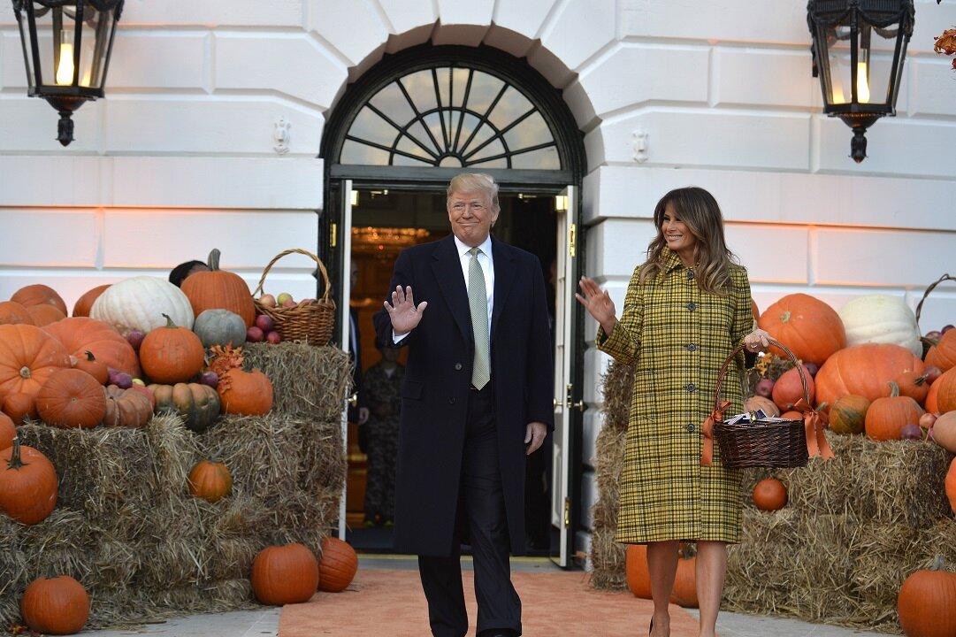 Donald Trump and Melania Trump on Halloween